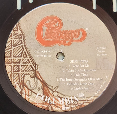 Chicago Skyline Vinyl Record Wall Art | Unique Gift Handcrafted from Chicago Band Album