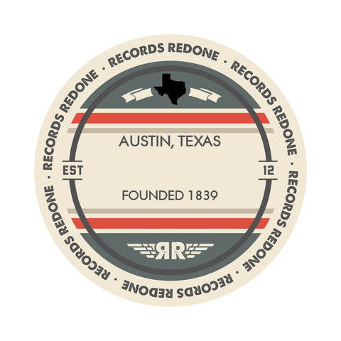 Austin Skyline Records Redone Label Vinyl Record Art