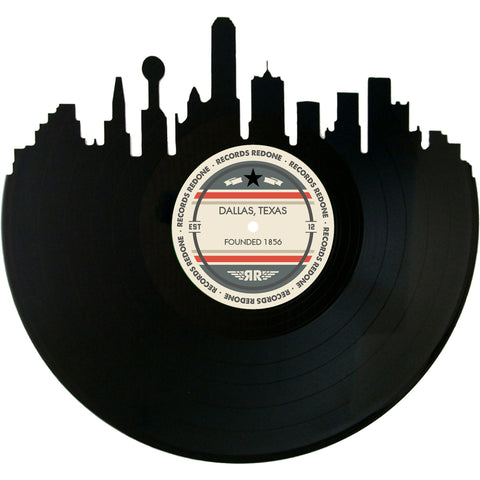 Dallas Skyline Records Redone Label Vinyl Record Art