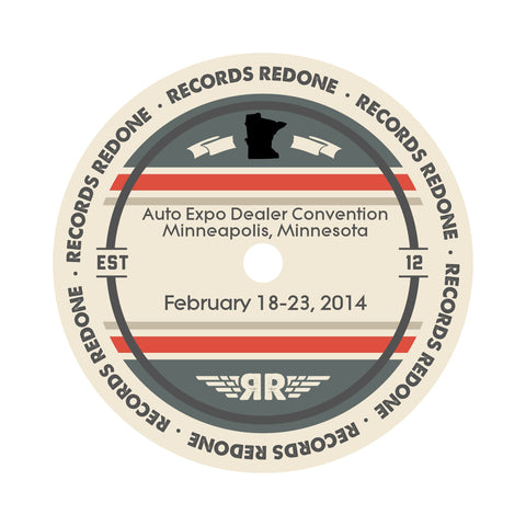 1 Custom Personalized Label for Records Redone Skyline