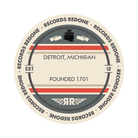 Detroit Skyline Records Redone Label Vinyl Record Art
