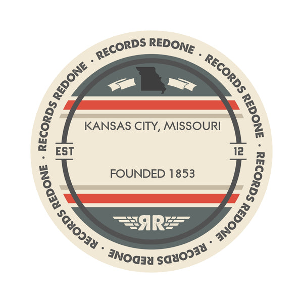 Kansas City Skyline Records Redone Label Vinyl Record Art
