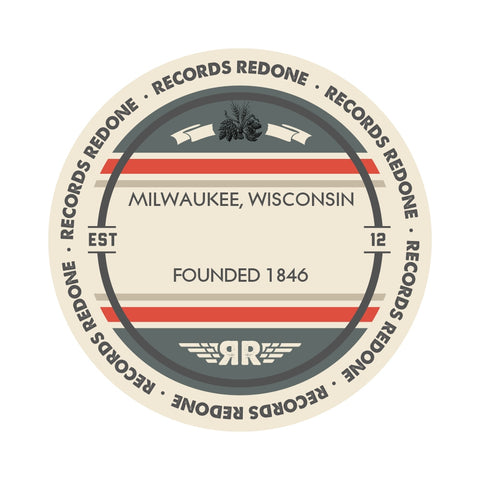 Milwaukee Skyline Records Redone Label Vinyl Record Art