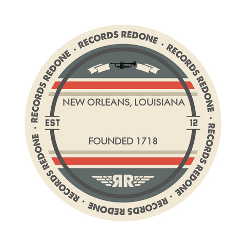 New Orleans Skyline Records Redone Label Vinyl Record Art