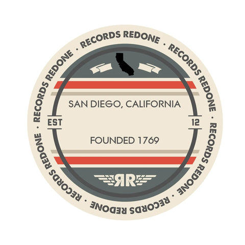 San Diego Skyline Records Redone Label Vinyl Record Art