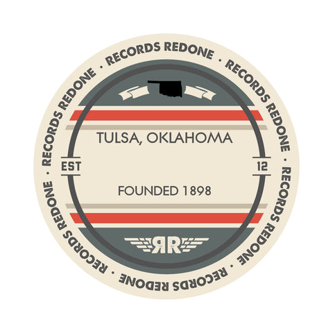 Tulsa Skyline Records Redone Label Vinyl Record Art