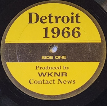Detroit Skyline Vinyl Record Wall Art | Limited Edition | Handcrafted from Detroit 1966 WKNR Contact News
