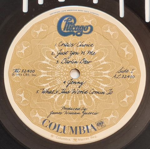 Chicago Skyline - Chicago Band Vinyl Record Art