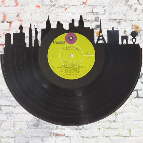 Las Vegas Skyline on The Buck Owens Show Big In Vegas Vinyl Record