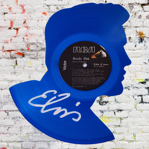Elvis Presley Vinyl Record Wall Art | Handcrafted From Elvis Presley Moody Blue Album
