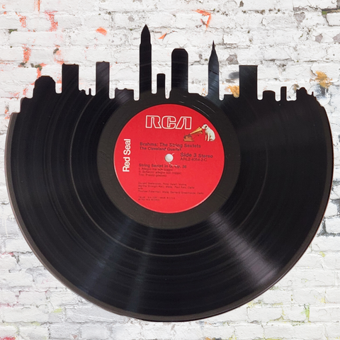 Cleveland Skyline on The Cleveland Quartet Vinyl Record Art