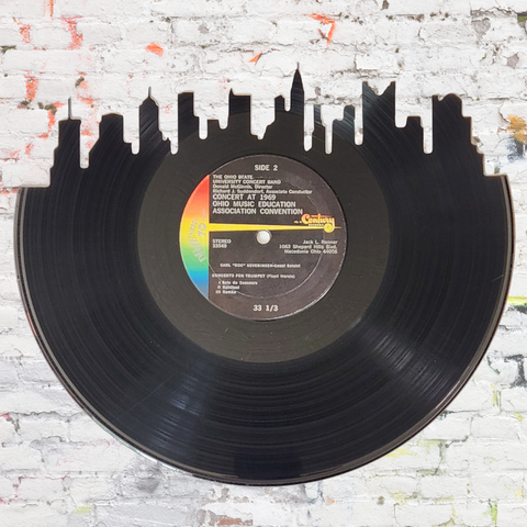 Columbus Skyline Ohio State University Concert Band Vinyl Record Art