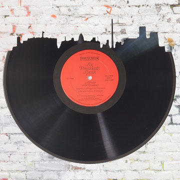 Washington, D.C. Skyline on Six Presidents Speak – Limited Edition Vinyl Record Art
