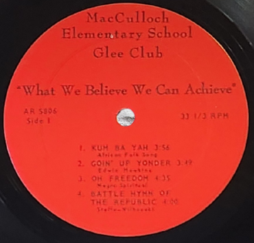 Detroit Skyline Vinyl Record Wall Art | Limited Edition | Handcrafted from MacCulloch Elementary School Glee Club's What We Believe We Can Achieve Original Vinyl Record