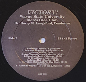 Detroit Skyline Vinyl Record Wall Art | Limited Edition | Handcrafted from Wayne State University Men's Glee Club Victory Album