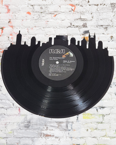 Nashville Skyline Vinyl Record Wall Art on original Dolly Parton The Pretenders Album – Limited Edition