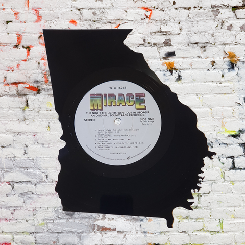 Georgia Vinyl Record Wall Art | Limited Edition | Handcrafted from The Night the Lights Went Out in Georgia Soundtrack Album