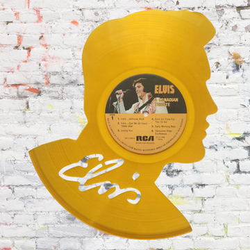 Elvis Silhouette Vinyl Record Wall Art | Limited Edition Made from Elvis In Concert Album