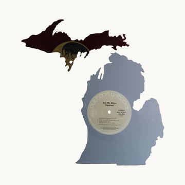 Michigan 2-Piece Vinyl Record Wall Art | Limited Edition | Gray & Maroon Vinyl
