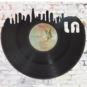 Los Angeles Skyline Vinyl Record Wall Art | Limited Edition Made from The Doors’ L.A. Woman