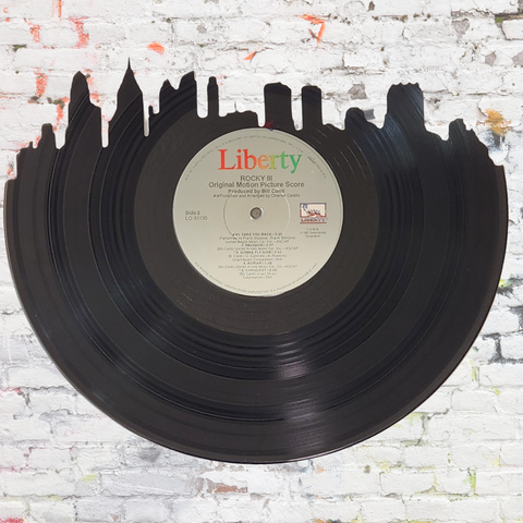 Philadelphia Skyline on Rocky III Soundtrack Vinyl Record Art