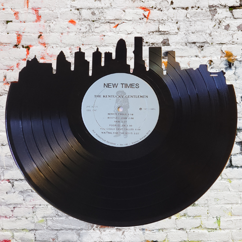 Louisville Skyline Vinyl Record Wall Art | Limited Edition | Handcrafted from The Kentucky Gentlemen New Times Original Vinyl Record