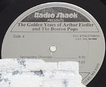 Boston and Massachusetts Vinyl Record Wall Art – Two Piece Collection on The Golden Years of Arthur Fielder and The Boston Pops Original Album – Limited Edition
