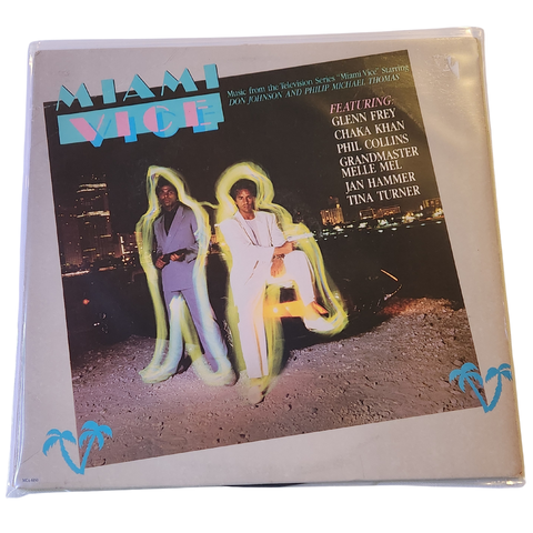 Miami Skyline Vinyl Record Wall Art | Limited Edition | Handcrafted from Miami Vice Soundtrack