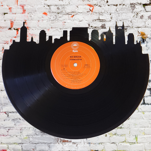 Nashville Skyline Vinyl Record Wall Art | Limited Edition | Handcrafted from Ed Bruce The Tennessean Album