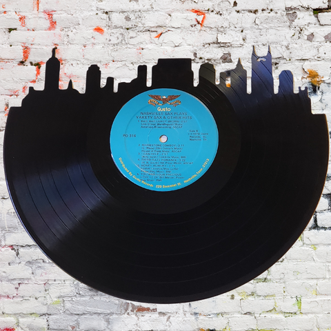 Nashville Skyline Vinyl Record Wall Art | Limited Edition | Handcrafted from The Nashville Sax Album