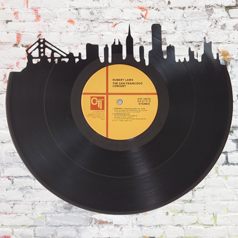 San Francisco Skyline on Hubert Laws Vinyl Record Art