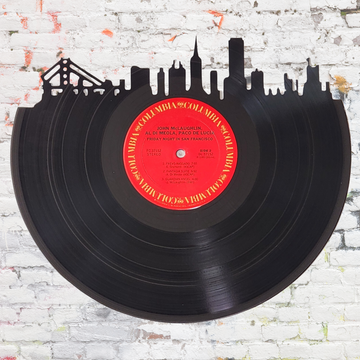 San Francisco Skyline on John McLaughlin Vinyl Record Art