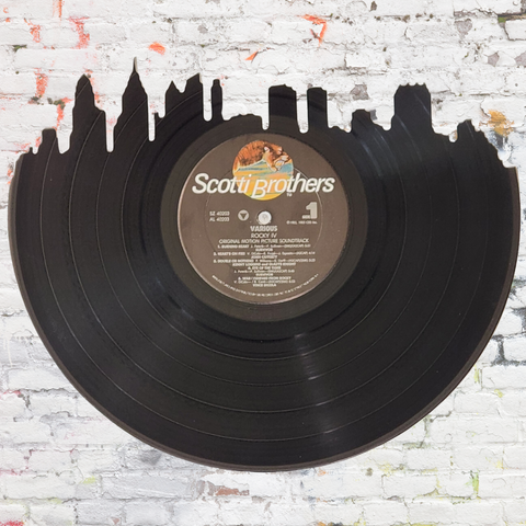 Philadelphia Skyline on Rocky IV Soundtrack Vinyl Record Art