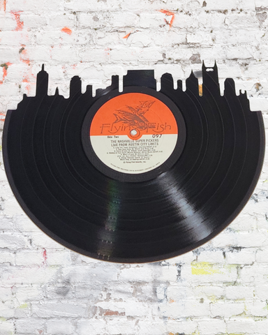 Nashville Skyline Vinyl Record Wall Art on Nashville Super Pickers Live from Austin City Limits – Limited Edition
