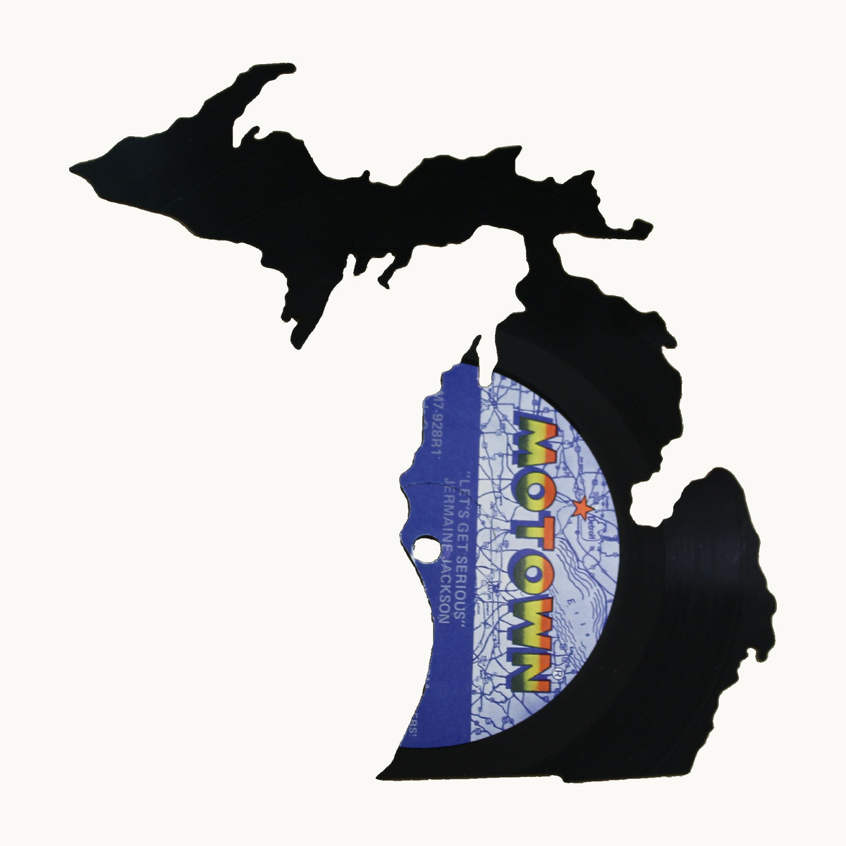 Michigan Edition Label Michigan on Motown Vinyl Record Wall Art | Limited Edition | Various M ...
