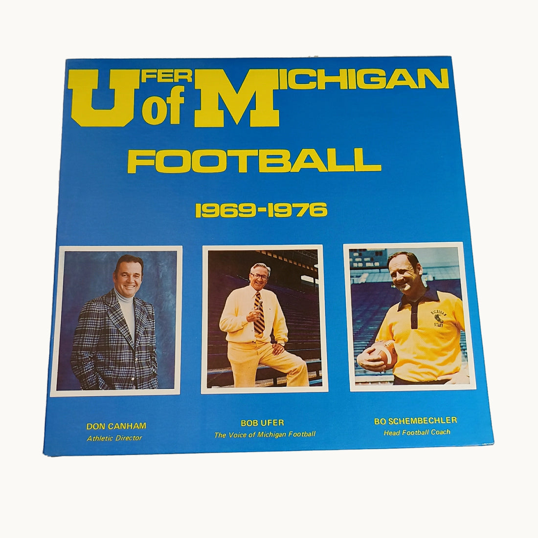 Michigan 2-Piece Vinyl Record Wall Art | Limited Edition | U of M Football 1969-1976