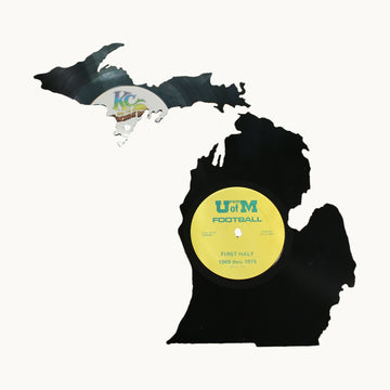Michigan 2-Piece Vinyl Record Wall Art | Limited Edition | U of M Football 1969-1976