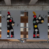 Art path display of handcrafted records by Records Redone