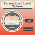 Graphic showing text and color scheme personalization options.