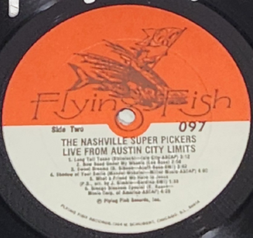 Nashville Skyline Vinyl Record Wall Art on Nashville Super Pickers Live from Austin City Limits – Limited Edition