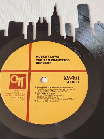 San Francisco Skyline on Hubert Laws Vinyl Record Art