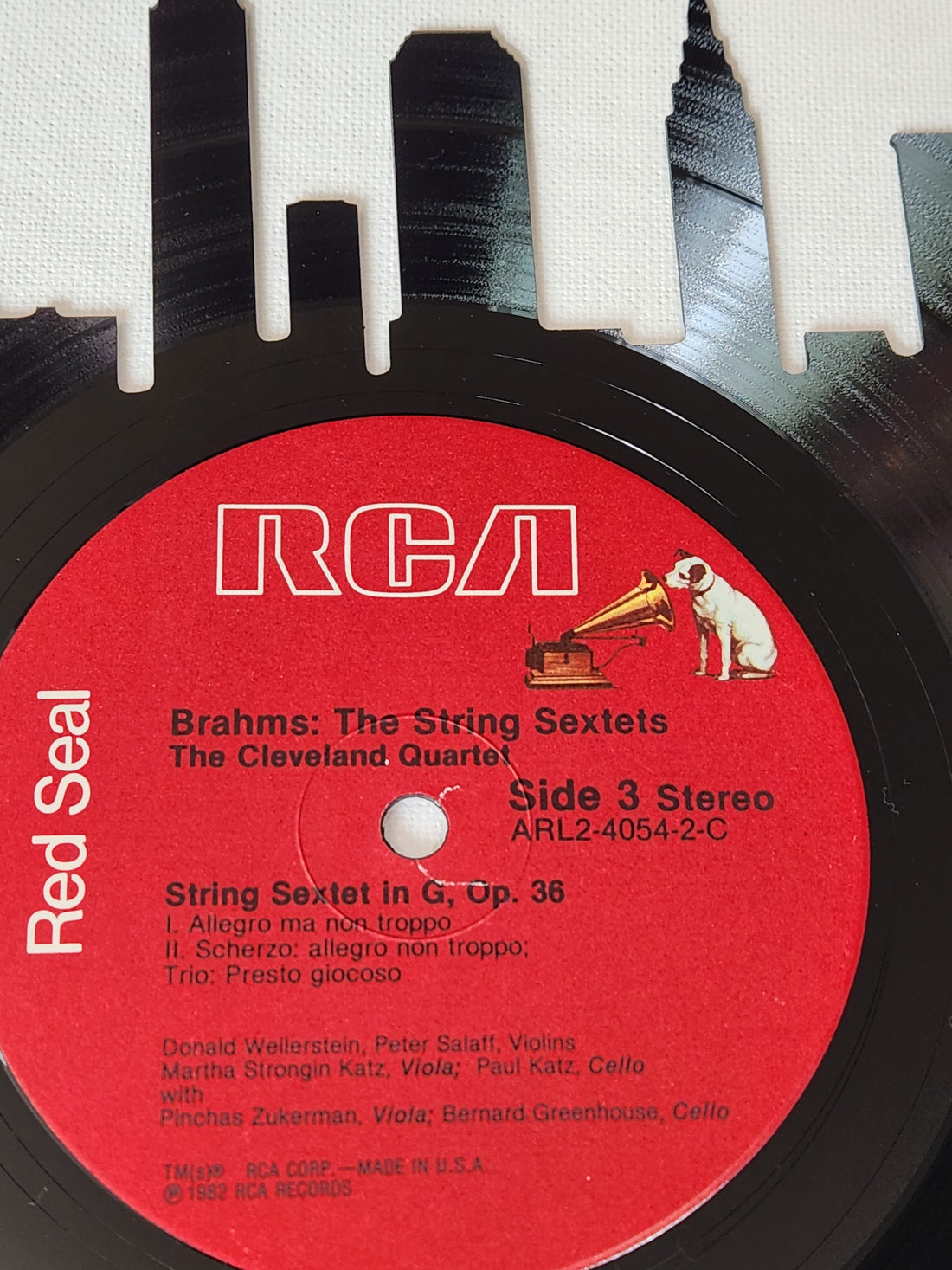 Cleveland Skyline on The Cleveland Quartet Vinyl Record Art