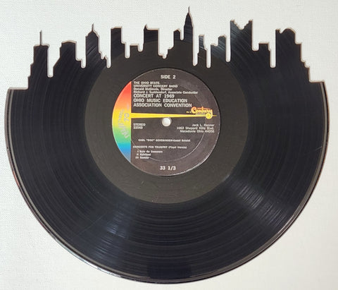 Columbus Skyline Ohio State University Concert Band Vinyl Record Art