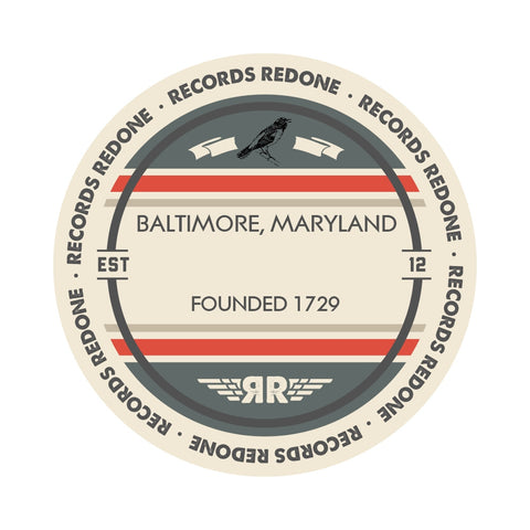 Baltimore Skyline Records Redone Label Vinyl Record Art