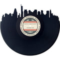 Handcrafted vinyl record art of the Boston, MA skyline, perfect for gallery walls and unique gifts.