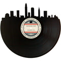 Handcrafted vinyl record art of the Cleveland, OH skyline, perfect for gallery walls and unique gifts.