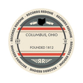 Handcrafted vinyl record art of the Columbus, OH skyline, perfect for gallery walls and unique gifts.