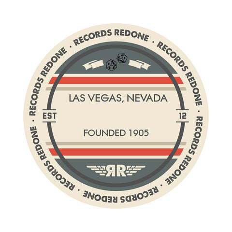Las Vegas Skyline Records Redone Label Vinyl Record Art