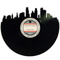 Minneapolis skyline wall art made from a recycled vinyl record — eco-friendly décor with a nostalgic vibe.