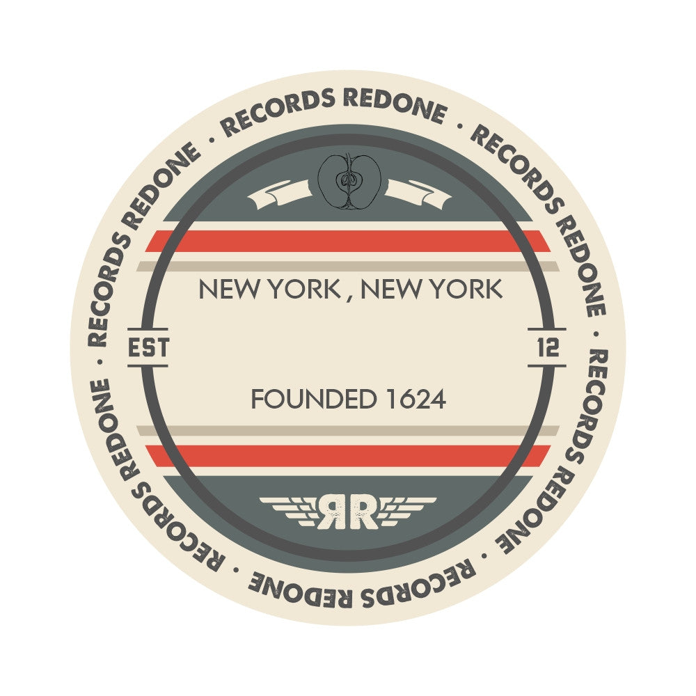Handcrafted vinyl record art of the New York, New York skyline, perfect for gallery walls and unique gifts.